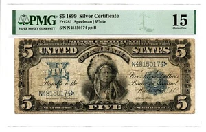 Fr. 281 1899 Silver Certificate Note Speelman / White PMG Choice Fine 15 - Picture 1 of 2
