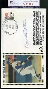 Darrell Porter Jsa Coa Autographed 1982 Ws Fdc Hand Signed Authentic - Picture 1 of 2