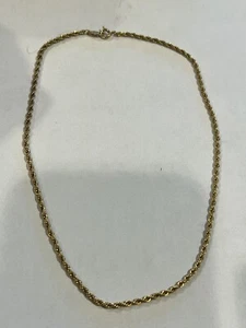 Vintage Signed Trifari Gold-Tone 16” Rope Necklace - Picture 1 of 3