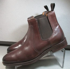 158054 MSBT50 MEADE CHELSEA MEN SHOE 8.5 M MAHOGANY LEATHER BY JOHNSTON & MURPHY - Picture 1 of 5