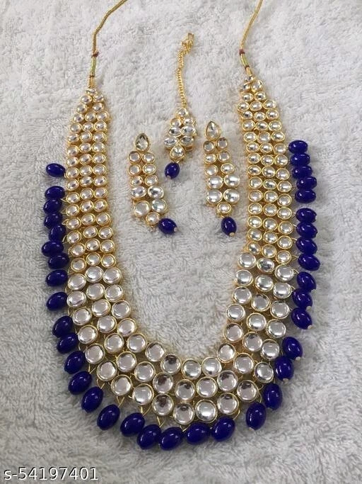 Hermoso Conjunto de Collar Kundan Boda Novia Collar Indio Bollywood Joyería Foto 1 de 3