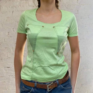Versus By Versace T-Shirt - Small Green Cotton - Picture 1 of 11