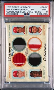 Topps Heritage Griffey Larkin Bench Votto Quad 4 Patch Jersey /10 CASE HIT PSA9 - Picture 1 of 3