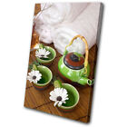 Bathroom Towels Floral SINGLE CANVAS WALL ART Picture Print VA