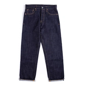 Red Tornado Vintage Men's Jeans Loose Fit Straight 14oz Selvedge Raw Denim Pants - Picture 1 of 21