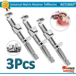 Instrumento dental clip retenedores rectos banda matriz Tofflemire universal de 3 piezas - Imagen 1 de 5