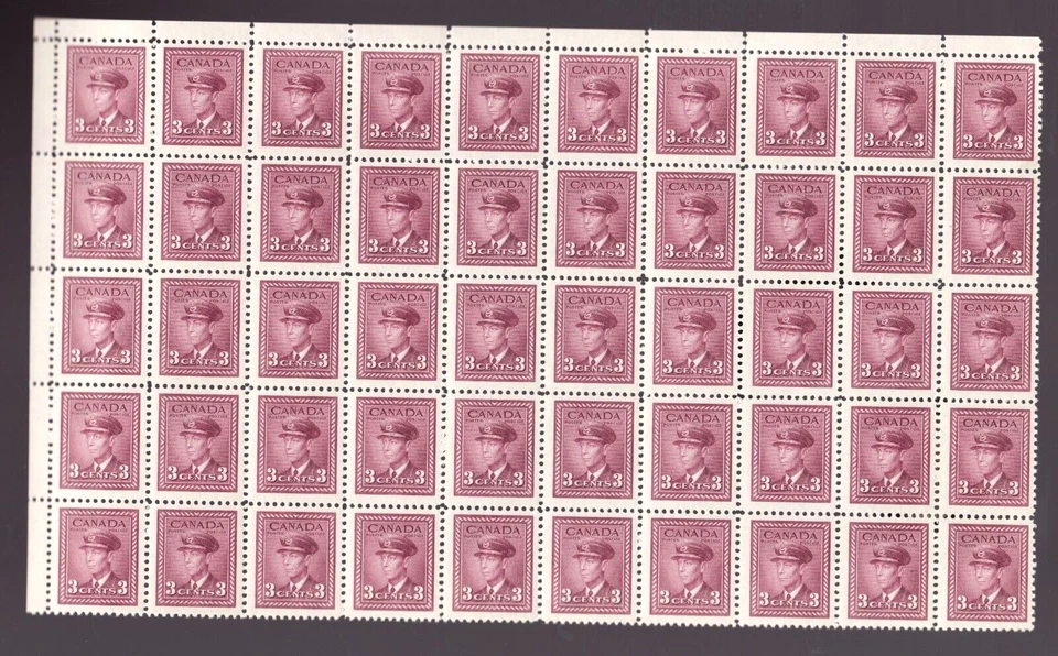 Nice 1942 - #252 MNH X 50 - Canada KGVI WWII War Issue cv$60 - Image 1 of 1