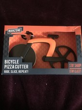 Bicycle Pizza Cutter Slicer Dual Stainless Novelty Bike Non Stick Wheel PF
