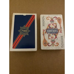 Tarjetas de juego TWA selladas de colección Trans World Airlines Howard Hughes fundador - Imagen 1 de 4