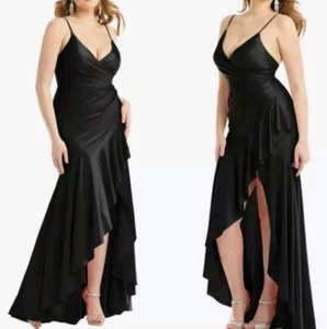 Cynthia & Sahar Damengröße XL schwarz Rüschen Plissee formelles Kleid Kleid $ 289 unverbindliche Preisempfehlung des Herstellers - Bild 1 von 15