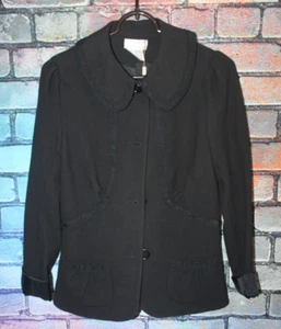 MSSP MAX STUDIO Womens New Cardigan Sweater Jacket Blazer Black Size 10 NEW TAGS - Picture 1 of 3