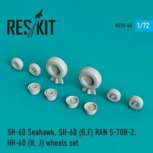 1/72 ResKit RS72-0045 UH-60 Sea Hawk, SH-60, RAN S-70B-2, HH-60 wheels set - Picture 1 of 2