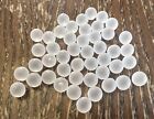 Vintage Matte Frost Clear Classic Round Lucite Ball Findings Lot