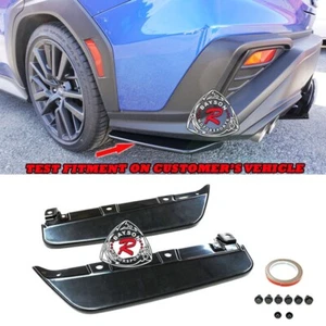 Fits 22-25 Subaru WRX VB 4dr Sedan ST-Style Rear Bumper Aprons (ABS Plastic) - Picture 1 of 7