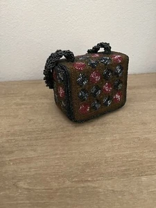 Women’s Multicolor Beaded Purse Shoulder Crossbody Handbag Clutch Mirror - Picture 1 of 8