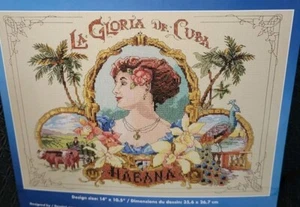 Janlynn Cigar Box Art Cuba 023-0516 Counted Cross Stitch Kit 14" X 10.5" - Picture 1 of 5