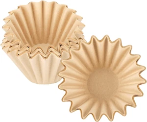 1-4 Cup Coffee Paper Filters, Pack of 50 Natural Brown Unbleached Disposable Cof - Picture 1 of 7