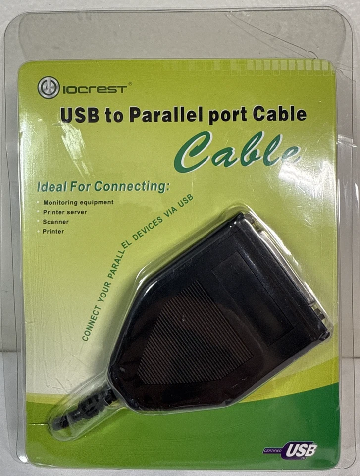 IO Crest / USB 2.0 to DB25 Parallel Printer Cable / SY-ADA10003 - Image 1 of 2