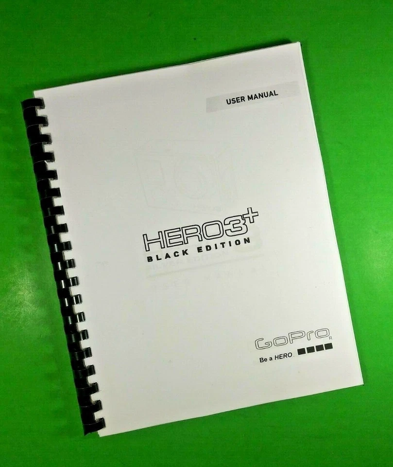 Owners Manual for GoPro Hero 3 Black+ (plus) camera 70 Pages W/Clear Covers! - Image 1 of 1