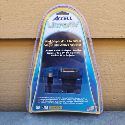 Accell B087B-006B Mini DisplayPort to DVI-d Single Link Active Adapter 10 in NIP - Image 1 of 4