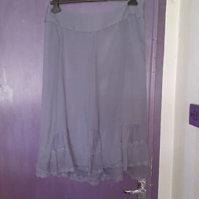 MONSOON GREY SILK CRINKLE SKIRT..SIZE 22..LADIES - Image 1 of 3