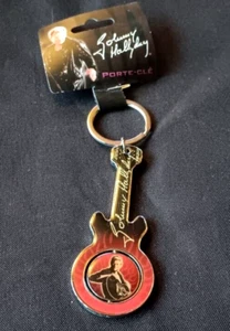 Johnny Hallyday -Ancien porte clé guitare, avec étiquette-Collection FAN AVENUE - Bild 1 von 9