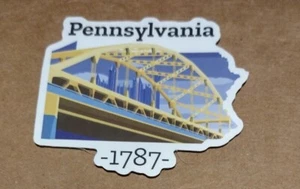 Pegatina del estado de Pensilvania 1787 - Álbum de recortes de turismo de viajes coleccionable - Imagen 1 de 2