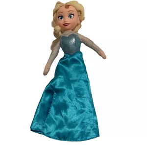 DISNEY FROZEN ELSA 15" PLUSH DOLL w/ VINYL HEAD! RARE Queen Princess - Picture 1 of 4