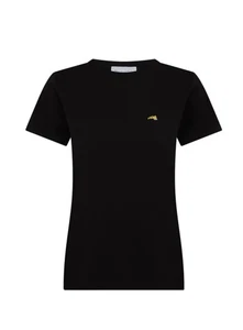 Bella Freud embroidered dog classic t-shirt, black, new with tags, size small - Picture 1 of 2