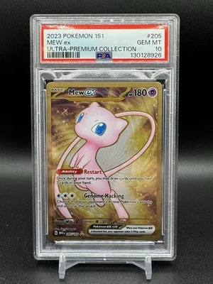 Mew ex 205/165 Full Art 151 UPC Gold Metal Promo Card PSA 10 GEM MINT 2023 - Image 1 of 2