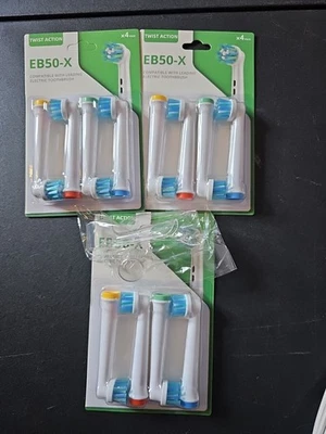 EB50-X Twist Action Brush Heads Three 4 Packs With 2 Brush Covers - Image 1 of 4