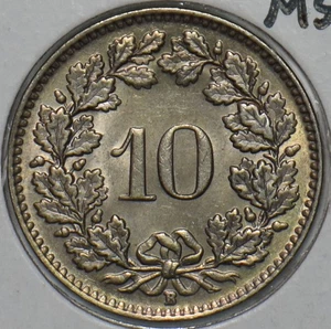 Switzerland 1951 10 Rappen BU 297510 combine shipping - Picture 1 of 2