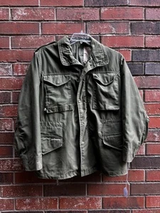 VINTAGE 60's U.S. ARMY FIELD JACKET OD Green SATEEN WRT OG 107 Windproof - Picture 1 of 6
