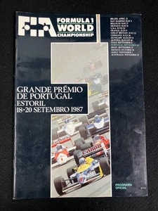 1987 FIA FORMULA 1 PORTUGAL GRAND PRIX WORLD CHAMPIONSHIP OFFICIAL PROGRAM - Picture 1 of 8