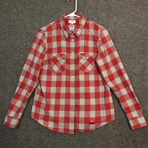 Camisa de Franela Levis NBA M Para Hombres Houston Rockets Western Snap Cuadros Rojo Gris - Imagen 1 de 12