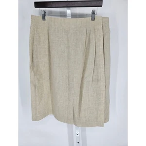 Vtg Jennifer Clarke Womens Sz 18 Midi Length pencil Skirt Tan NEW - Picture 1 of 4