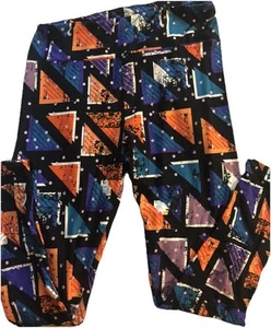 LuLaRoe Leggings Altos Curvilíneos Mujer Pantalones/pjs LG Negro con Diseño Nuevo 32” Cintura - Imagen 1 de 2