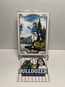 2025 Topps x Bob Ross: The Joy Of Baseball Mariners Julio Rodriguez Base #45 - Picture 1 of 2