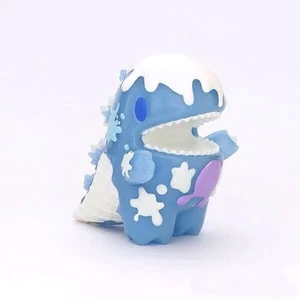 UNBOX Ziqi Dino Blue White Luminous Ver Soft Vinyl Sofubi Figure Toy H10CM(4in) - Picture 1 of 2