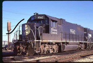 kk380 Orig. Slides Illinois Central 9562 at Jackson, MS 3-10-96 - Picture 1 of 1