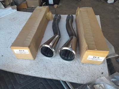 1965 65 1966 66 FORD MUSTANG ВЫХЛОПНЫЕ НАКОНЕЧНИКИ КОНЕЦ ДВОЙНОЙ EX-8 EX-9 НОВЫЙ В КОРОБКЕ НАКОНЕЧНИК NIB - Изображение 1 из 4