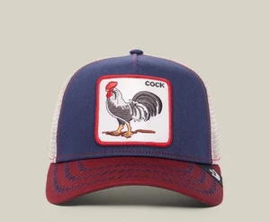 ​🧢 Goorin Bros. Truckermütze "The Cock" Hahn - marineblau/rotbraun/hellbraun Netz - Bild 1 von 11