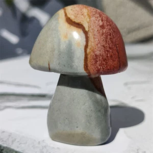 TOP!!! 2'' Natural Ocean Stone Carved Mushroom Quartz Crystal Skull reiki 1pc - Picture 1 of 12