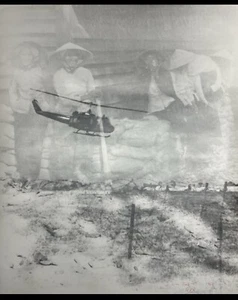 Vietnam War Photograph Poster Signed RLR War Zone C 1968 Double Exposure Huey - Picture 1 of 20