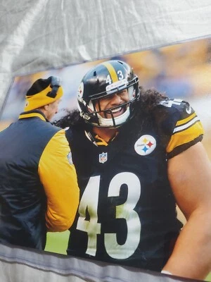 Foto foco Troy Polamalu PITTSBURGH STEELERS 8x10 EN CAMPO  Foto 1 de 2