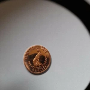 Steinbock Alpensteinbock Capricorn Capricorne Kupfermedaille 18 mm vorzüglich - Bild 1 von 2