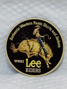 Wear Lee Riders Western Blue Jean Dungarees Pants Shirts & Jackets Enamel Magnet - Picture 1 of 3