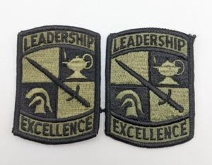 Vintage US Army ROTC Cadet Command Leadership Excellence Sew-On Patch Lot of 2  - Picture 1 of 3