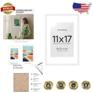 Gallery-Worthy White Oak Frame 11x17 for Photos; Perfect Gift for Loved Ones - Picture 1 of 11