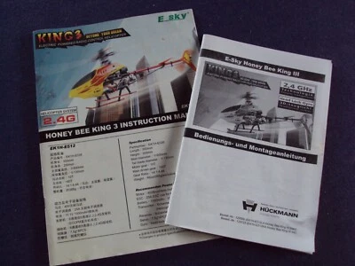 Original Bedienungsanleitungen E-Sky Honeybee King 3 ,  deutsch/englisch - Bild 1 von 2